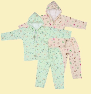 Fame Hype Baby Boys & Baby Girls Casual Sweatshirt Pyjama(Multicolor)