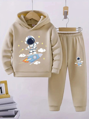 URBAN OX Boys & Girls Casual T-shirt Track Pants(Beige)