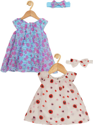 CREATIVE KID'S Baby Girls Mickey Party(Festive) Romper Dress(White & Blue)