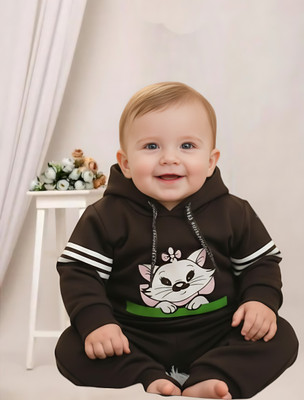 AL BAYDAR FASHION Baby Boys & Baby Girls Mickey Casual Sweatshirt Track Pants(Black)