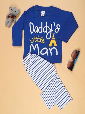 V-MART Baby Boys Casual T-shirt Pyjama(Blue)