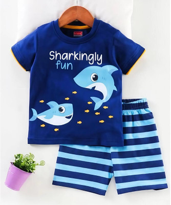 SRP COLLECTION Baby Boys Casual T-shirt Shorts(DARK BLUE)