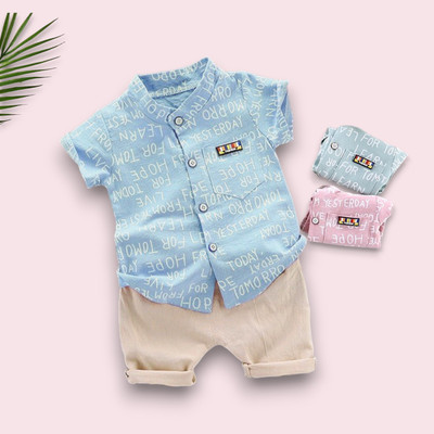 ULTRINA Baby Boys & Baby Girls Casual T-shirt Shorts(ALPHA_SKY_CHIKU)