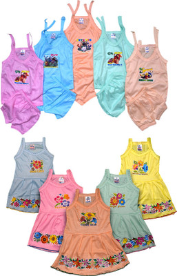 LITTLE PAPPU Baby Boys & Baby Girls Casual Dress T-shirt, Shorts, Bodysuit, Sleepsuit, Vest(multicolor pack of 10)