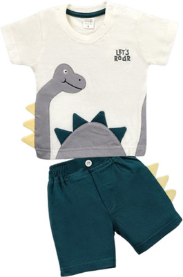 Pompidou Baby Boys Casual Top Pant(White)