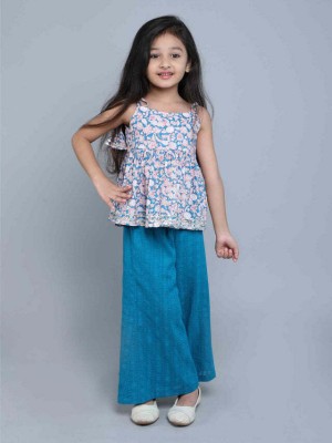 taffykids Girls Casual Top Pant(Teal)