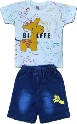 Buymyethnic Boys & Girls Casual T-shirt Pant(Multicolor)