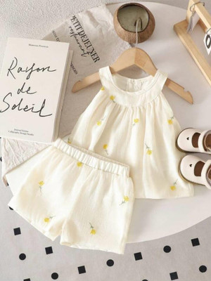 ROUNAKFASHION Girls Casual Top Pant(White_1)