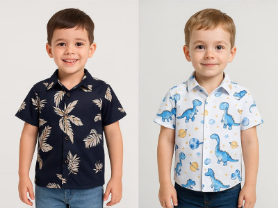 JMK Boys Printed Casual Multicolor Shirt(Pack of 2)