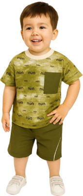MiniMighty Baby Boys Casual T-shirt Shorts(green)