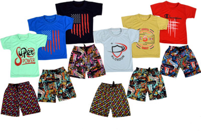 DIAMOND EXPORTER Baby Boys Casual T-shirt Shorts(MULTICOLOR)