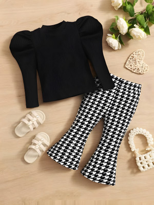 Ramiaaz Baby Girls Party(Festive) T-shirt Pant(Black)