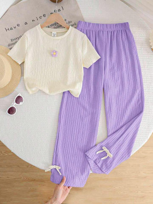 MILILIAM Girls Party(Festive) Top Pant(PURPLE)