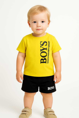 IFW Boys Casual T-shirt Shorts(Yellow)
