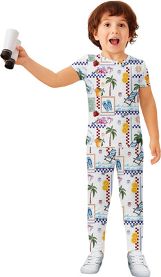 Dholakiya Empire Vibe LLP Boys & Girls Casual T-shirt Pyjama(Multicolor)