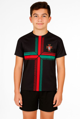 BUGOAT Boys & Girls Casual T-shirt Shorts(Black)