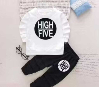 MALTOSH Baby Boys & Baby Girls Casual T-shirt Track Pants(OFF WHITE)