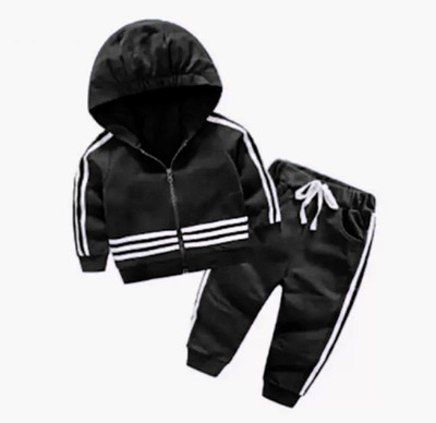 Ameeha Boys Casual Track Suit Track Suit(Black)