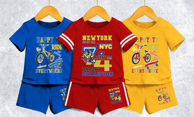 Urban Envy Baby Boys & Baby Girls Casual T-shirt Shorts(Multicolor_9)