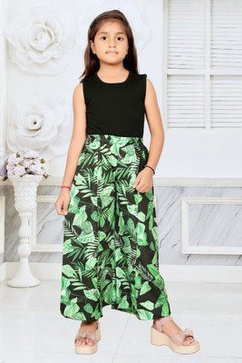 LAXMIBAFASHION Girls Party(Festive) Top Pyjama(GREEN)