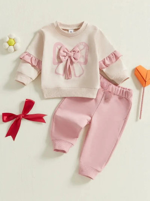 UNISHAPE FASHION Baby Boys & Baby Girls Casual T-shirt Track Pants(Pink)