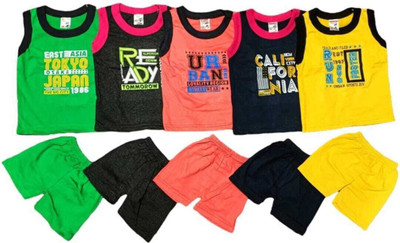 Zipwell Baby Boys & Baby Girls Casual T-shirt Shorts(MULTICOLOURS)