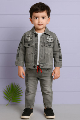 Shirazi Kids Boys Casual Jacket Jeans(GREY)