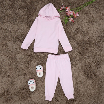 Coccuddle Baby Boys & Baby Girls Casual Sweatshirt Sweatpant(Pink)