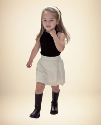MENVVY Baby Girls Party(Festive) Top Shorts(BLACK)