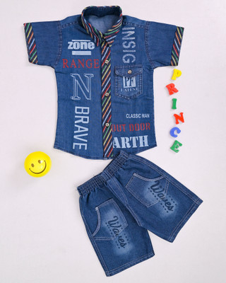 FNTMDRESS Boys Party(Festive) T-shirt Pant(navy blue)