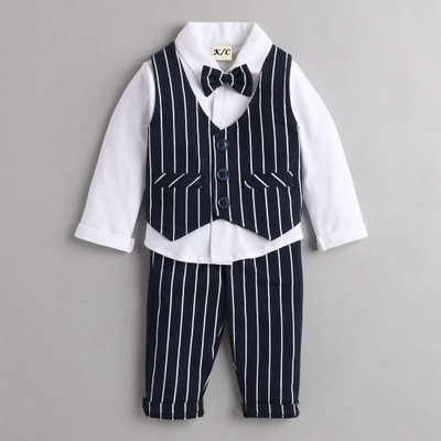 Bajuds Baby Boys Party(Festive) Jacket Trouser(Navy Blue)