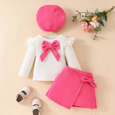 Mpori Fashion Baby Girls Party(Festive) Top Skirt(PINK)