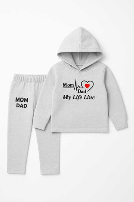 turesell Baby Boys & Baby Girls Casual Sweatshirt Track Pants(Grey)