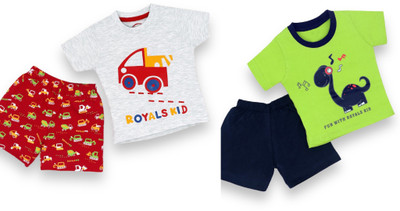 ICONIC ME Baby Boys & Baby Girls Tweety Casual T-shirt Shorts(MULTI)