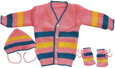 Jugoba Baby Boys & Baby Girls Casual Sweater Pant(Pink)