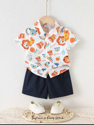 DVENTERPRISE Baby Boys & Baby Girls Casual Shirt Shorts(MULTI)