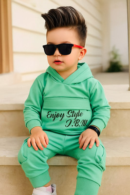 GOODLESS Baby Boys & Baby Girls Party(Festive) Sweatshirt Pyjama(Green)