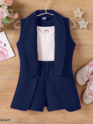 LAXMIBAFASHION Girls Party(Festive) Jacket Shorts(BLUE)