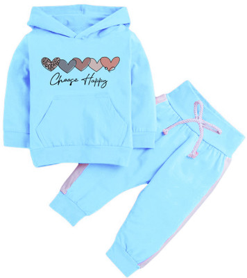 AVOVU Girls Party(Festive) Sweatshirt Sweatpant(SKYBLUE)