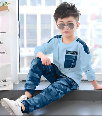 Hirank Boys Party(Festive) T-shirt Trouser(SKYBLUE)