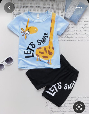 SANWARIA CLUB Baby Boys Casual T-shirt Shorts(BLUE)