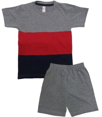 New Ladies Zone Boys Casual T-shirt Shorts(Grey)