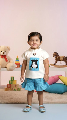 K DRESSES Baby Girls Mickey Party(Festive) Top Shorts(Blue)