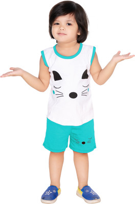 new gen Boys & Girls Casual Top Shorts(GREEN)