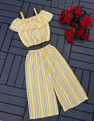 Swaastik Girls Casual Top Pyjama(yellow)