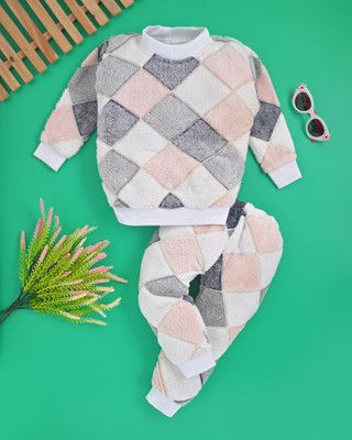 Mselimdresses Baby Boys & Baby Girls Casual Track Suit Track Suit(Grey)