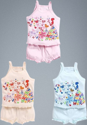 SHINING4 Baby Girls Casual Top Shorts(BLUE/PINK/PEACH)