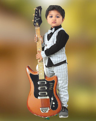 Fabizza Baby Boys Party(Festive) Waistcoat Pant(White)