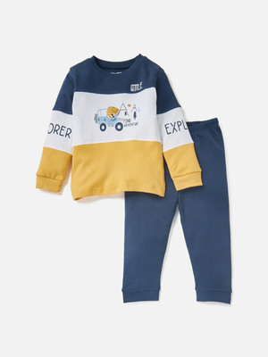 JUNIORS by Babyshop Boys Casual T-shirt Pyjama(Blue)