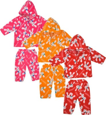 SHINING4 Baby Boys & Baby Girls Casual Dress Pyjama(Multicolor)